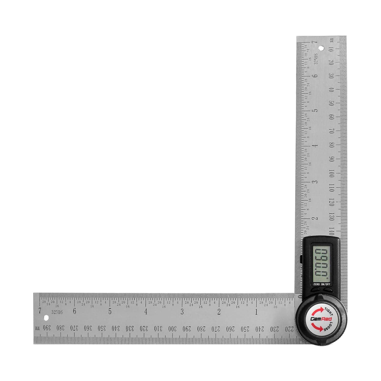 GemRed Digital Angle Finder, 200mm Digital Inclinometer Protractor, Stainless Steel Angle Measure Tool Angle Ruler with LCD Display for Woodworking Construction Repairing