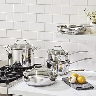 Cuisinart 87P-9 Home Gourmet Stainless Steel 9-Pc Set,Silver