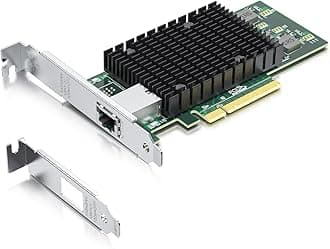 H!Fiber 10Gb RJ45 PCI-E Network Card NIC, Compare to Intel X540-T1, with Intel X540-BT2 Chip, Single RJ45 Ports, PCI Express X8, Ethernet Converged Network Adapter Support Windows/Linux/VMware