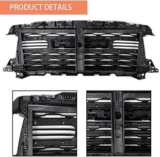 Billet Silver Trim Black Horizontal Billet Style Grille Compatible with 2020-2024 RAM 2500 3500 4500 w/Camera Hole Replace for 68516019AA