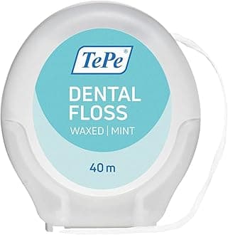 TEPE Dental Floss, Waxed Mint Tooth Floss, Strong Expanding Dental Floss, PFAS Chemical Free, 40m