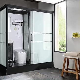 Prefab Luxury Integrated Bathroom Pod All in One Modular Shower Room & WC Unit for Hotels,Residences, & Commercial Spaces (Size, Medium 74X47X84 INCH 7, All-in-One Bathroom Module)