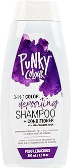 Punky Colour 3-in-1 Color Depositing Hair Cleanser & Conditioner, 8.5 fl oz. (Purpledacious)