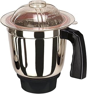 Rotomix Delight Stainless Steel Dry Grinder Mixer Jar|Standard Mixer Jar|Kitchen Tools|Mixer Grinder Dry jar with lid 750 ML SA (Steel Black)