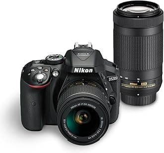 Nikon Digital Camera D5300 BK IN AF-P 18-55 & AF-P DX NIKKOR 70-300mm f/4.5-6.3G VR Kit with Free Camera Bag and 8GB Memory Card