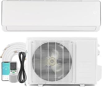 - Bonnlo 17000BTU Wifi Enabled Mini Split Air Conditioner & Heater, 17 SEER2 230V Inverter Ductless Wall AC Unit with Pre-Charged Condenser, Heat Pump & Installation Kit