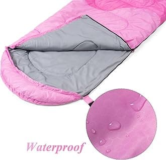 Sleeping Bag - 3 Seasons for Adults Kids Boys Girls Camping Hiking - Warm Cold Weather Lightweight Portable with Compression Bag for Backpacking in Spring, Summer, Fall and Winter