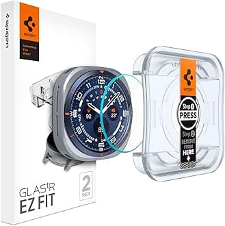 Spigen Glas.tR EZ Fit Tempered Glass Screen Protector Guard for Galaxy Watch Ultra [2 Pack]