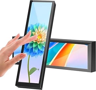 AISHICHEN 8.8 inch PC Temperature Monitor, Touch Screen Monitor, PC Sensors Panel Monitor, Mini USB IPS Screen for Raspberry Cake, PC CPU Ram Data Monitor aida64