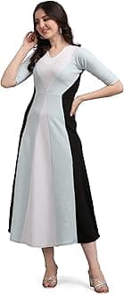 PURVAJAWomen's Corduroy Empire Waist Maxi Cocktail Dress