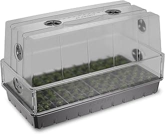 AC Infinity Large Humidity Dome, Heavy-Duty Germination Kit with 3mm Thick Clear Dome, Sturdy Drip Tray, 6x12 Cell Seedling Tray, and Vented Height Extension Panels, for Seed Starting, Cloning Plants
