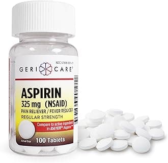 GeriCare Bottled Aspirin 325mg 100 Count Bottle (Pack of 1)
