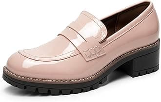 DREAM PAIRS Women's Platform Chunky Heeled Loafers, Womens Business Casual Shoes