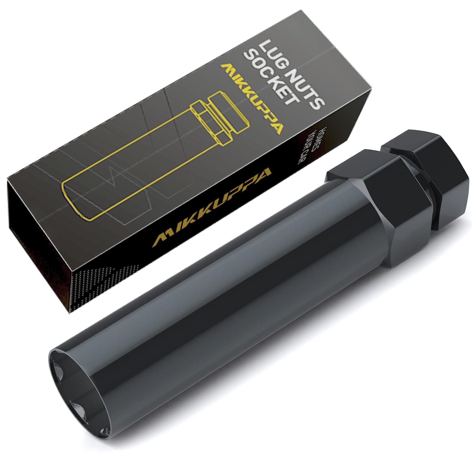 MIKKUPPA Small 6 Spline Lug Nuts Socket, Compatible with 3/4“ (19mm) and 13/16“ (21mm) Hex Wrench, for 12x1.5, 12x1.25, 1/2-20 Spline Nuts, 20.5mm Thin Wall Wheel Nuts Tuner Tool Key