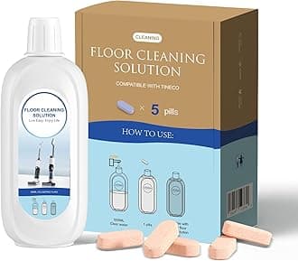 5 Bottles Compatible with Tineco Cleaning Solution 500ml Per Bottle Orange Flavors Floor Cleaner Compatible with All Robot Vacuums with Mopping and Cordless Wet/Dry Vacuum (Orange Flavors)