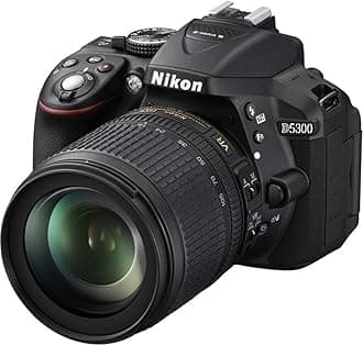 Nikon D5300 Digital SLR Camera – Black 24.2 Megapixel, 8.1 cm (3.2 Inch) LCD Display, Full HD, HDMi, WiFi, GPS and AF System with 39 Measuring Fields, Body Only