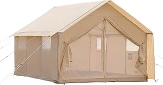 Cotton Canvas Wall Tent with Rain Canopy Waterproof Outdoor Tent for Hunting Family 4 Season Camping Tent Heavy Duty Steel Frame&PVC Floor | Cotton Canvas, Rain Canopy, Waterproof, Outdoor Tent, Hunting, Family