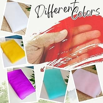 SATYAM KRAFT Multi Purpose Net Fabric Cloth for Decoration, for Parties, Costumes, Gift Packing, Party Decor, Backdrop Material for mandap, Pooja Background Stand (Multicolor 5 Meter, 5 Meters)