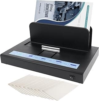 Thermal Binding Machine 500 Sheets Capacity Book Binding Material 110V Binding Machine A3(Short Edge)/A4/A5 Document Heat Binder with 10Pcs Covers (Black)