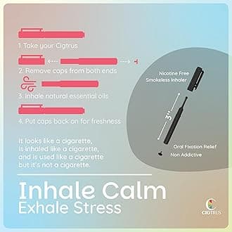 Cigtrus Natural Nicotine-Free, Tobacco-Free Smoking Alternative, Non-Electric Craving Relief, Quit Smoking Aid with Cigtrus (Fresh Spearmint) - 3 Piece