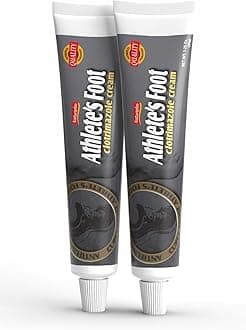 Athlete’s Foot Cream, 1% Clotrimazole 1.25 oz (2 Pack) – Antifungal Treatment for Jock Itch, Foot Fungus, Ringworm, Fungal Skin, Armpit, Feet – Made in USA