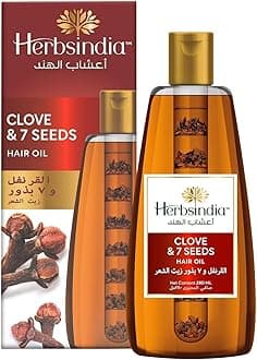 Clove & 7 Herbal Seeds Hair Oil With Nourish Tube | For Thicker & Shinier Hair| Silicone & Paraben Free | All Hair Types| 180ml
