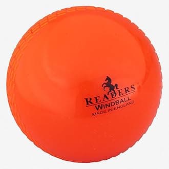 Readers Windball Cricket Ball, Orange - Senior & Junior
