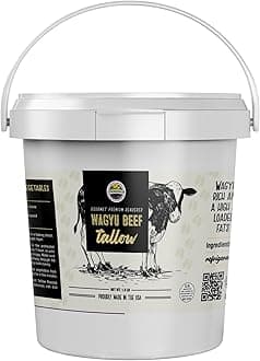 Cornhusker Kitchen | Premium Rendered Wagyu Beef Tallow Tub | Paleo and Keto Friendly | Made in USA | Cows Are Corn Fed | 1.5 lb Tub