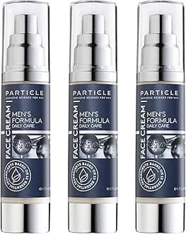 Particle 6 in 1 Face Cream for Men, Men’s Daily Hydrating Moisturizer with Vitamin C, Jojoba Oil, Vitamin E & Hyaluronic Acid, Skin Care Routine, Healthy Skin Support, 1.7 FL OZ, Pack of 3