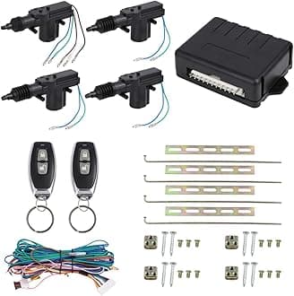 X AUTOHAUX 4 Doors Central Lock Locking System Keyless Entry Kit Only for 12V