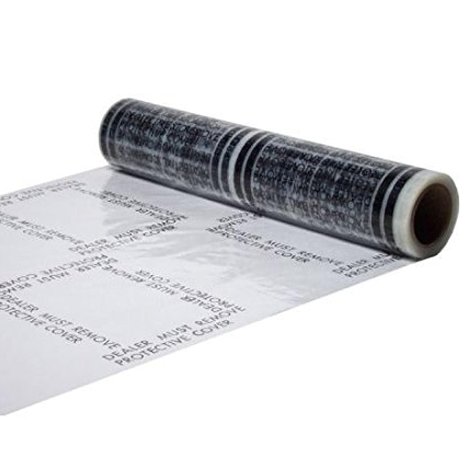 Hi-Tech Auto Adhesive Plastic Floor Mat, 4 mil | Perforated Every 24" | 100 Mats Per Roll | (24" Wide, 200' Long)