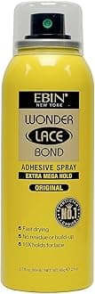 EBIN NEW YORK Wonder Lace Bond Adhesive Spray Original - Extra Mega Hold 2.7oz/ 80ml | Daily Use, Fast Drying, No Residue, No Build-up, Powerful Hold, All-day Hold, Daily Wig Application