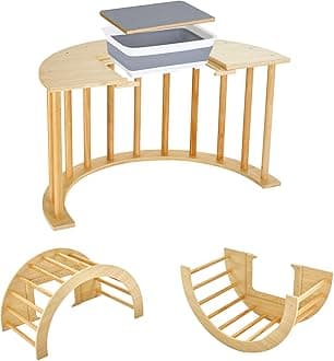 GOME Activity Sensory Arch Table for Toddlers,Kids Table with Toys Storage Bin and Black/White Board for Study and Play Gifts for Children