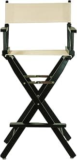 Casual Home 30" Bar Height Directors-Chairs, Black Frame/Natural/Wheat Canvas