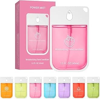 Power Mist Hydrating Hand Sanitizer Spray, Portable Power Hand Sanitizer Sprays, 10 Scents, Hand Sanitizers Travel Size Bulk Sanitizer Sprays for Adults And Kids (Strawberry)