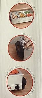 RA-HOMESTORE® New 2 in 1 Buffet Server/Hot Plate Function Food Server Food Warmer