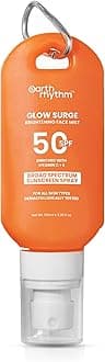 Earth Rhythm Glow Surge Vitamin C & E Brightening Sunscreen Spray SPF 50, No Parabens & No Oxybenzone