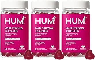 Hum Hair Strong - Daily Gummies With Biotin To Combat Loss & Thinning Fo Ti, Folic Acid, Zinc, Vitamin B12 Paba Support Healthy Hair, Skin And Nails (180-Count)