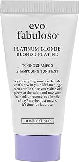 Fabuloso - Platinum Blonde Toning Shampoo - Refreshes and revives colored hair - Purple Shampoo to Extended Life of Color - Treated Blonde Hair Travel Size, 30ml / 1.01fl.oz