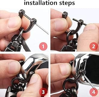 Genuine Leather Car Keychain Compatible with GMC Series Car Key Chain Ring Accessories for Men and Woman