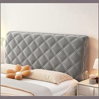 Headboard Covers Slipcover, Stretch Bed Headboard Covers, Small Square Jacquard Dustproof Protector Cover for Upholstered Headboard (Milk White, Queen Headboard Length ( Color : #34 , Size : 170cm/67i