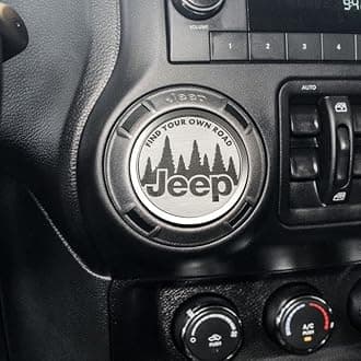 Jeep Air Vent Interior Trim Plates 4Pc Etched FIND YOUR OWN ROAD, Stainless Steel | Jeep Wrangler JK 2007-2018 & JL 2018-2023, FIND ROAD