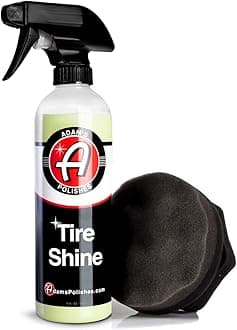 Tire Shine Combo - Spray Tire Dressing W/ SiO2 For Non Greasy Car Detailing | Use W/Tire Applicator After Tire Cleaner & Wheel Cleaner | Gives A Ceramic Coating Car Wax