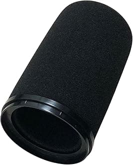 SM7b Foam Cover for Shuer SM7B, MV7 POP Filter RK345 Replacement, Windscreen with Colored Retaining O-Ring Identified Seat (Black)