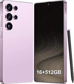 I25 Ultra Unlocked Smartphone,16+512GB Unlocked Phone,Snapdragon 8 Gen3, 6.9" HD+ Display,Built in Pen,7000mAh Dual Speakers 5G/Face ID/Fingerprint Lock/Dual SIM/GPS (Pink)