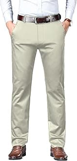 AVANOVA, Men's Stretch Dress Pants 126, Men, Classic Design for Business and Formal Occasions