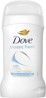 Dove Classic Fresh Anti-Perspirant Cream Women's Deodorant Stick with ¼ moisturising cream for 48 hour sweat protection and long-lasting fragrance 50 ml