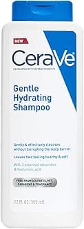 CeraVe Gentle Hydrating Shampoo, With Ceramides, Niacinamide & Hyaluronic Acid For Soft, Healthy Looking Hair & Scalp, Sulfate Free & Color Safe Shampoo, For All Hair Types, 12 Oz