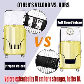 30 Inch Clear PVC Luggage Cover, 0.2mm Thick Lightweight Waterproof, Dustproof, Anti-Scratch Suitcase Cover, Luggage Covers for Suitcase TSA Approved, Fits 30"-31" Wheeled Luggage