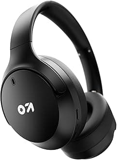 Boult Q Over Ear Bluetooth Headphones with 70H Playtime, 40mm Bass Drivers, Zen™ ENC Mic, Type-C Fast Charging, 4 EQ Modes, Bluetooth 5.4, AUX Option, Easy Controls, IPX5 Wireless Headphones (Black)